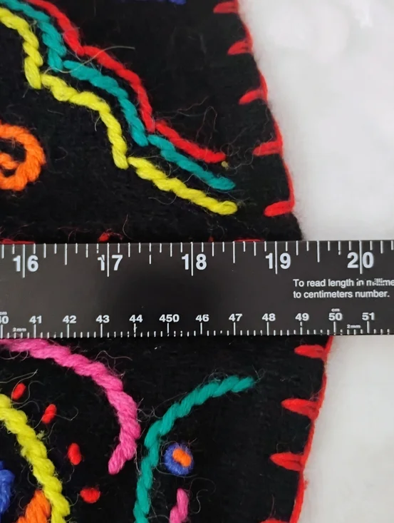 Vtg Kitty Hawk Vivian Wang Small Multicolor Cardigan Sweater Art Bold Angora L - Picture 4 of 7